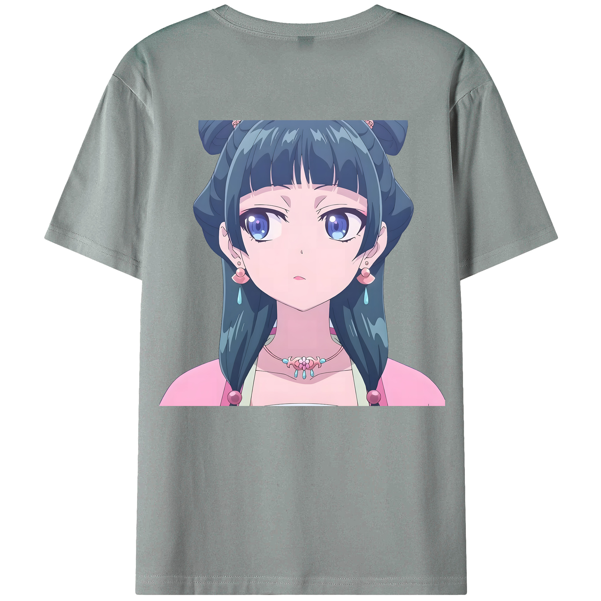 （画像用） 薬屋のひとりごと The Apothecary Diaries 綿100％ メンズ半袖Tシャツ（バックプリント） 通気性